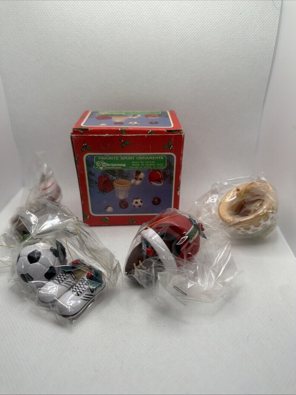 Vintage Sports Ornaments Christmas Around the World House of Lloyd